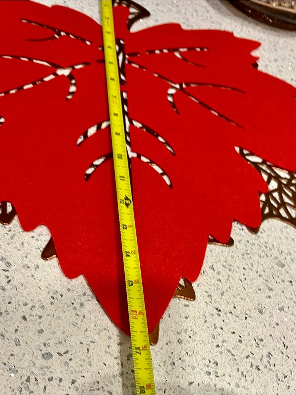 Dark Orange/ Copper Fall Leaf Placemats (2) - Seasonal Home Holiday Decor